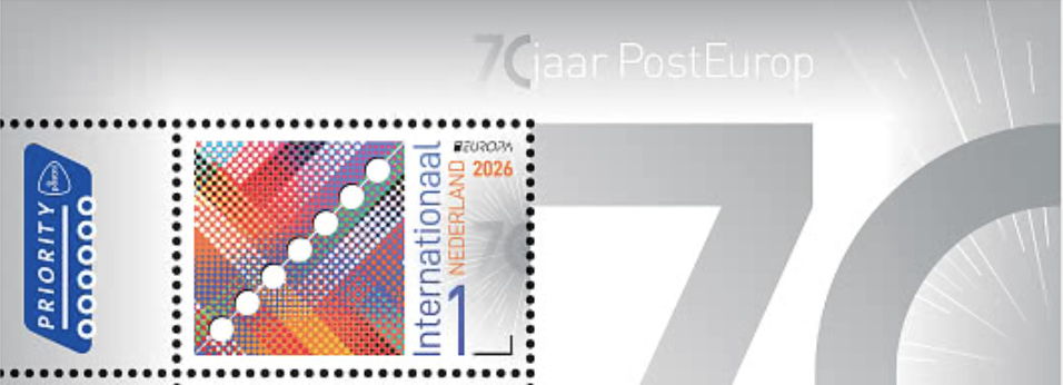 PostEurop 70 jaar – PostNL Stamp Sheet